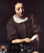 Lady with Her Maidservant Holding a Letter (detail)er VERMEER VAN DELFT, Jan